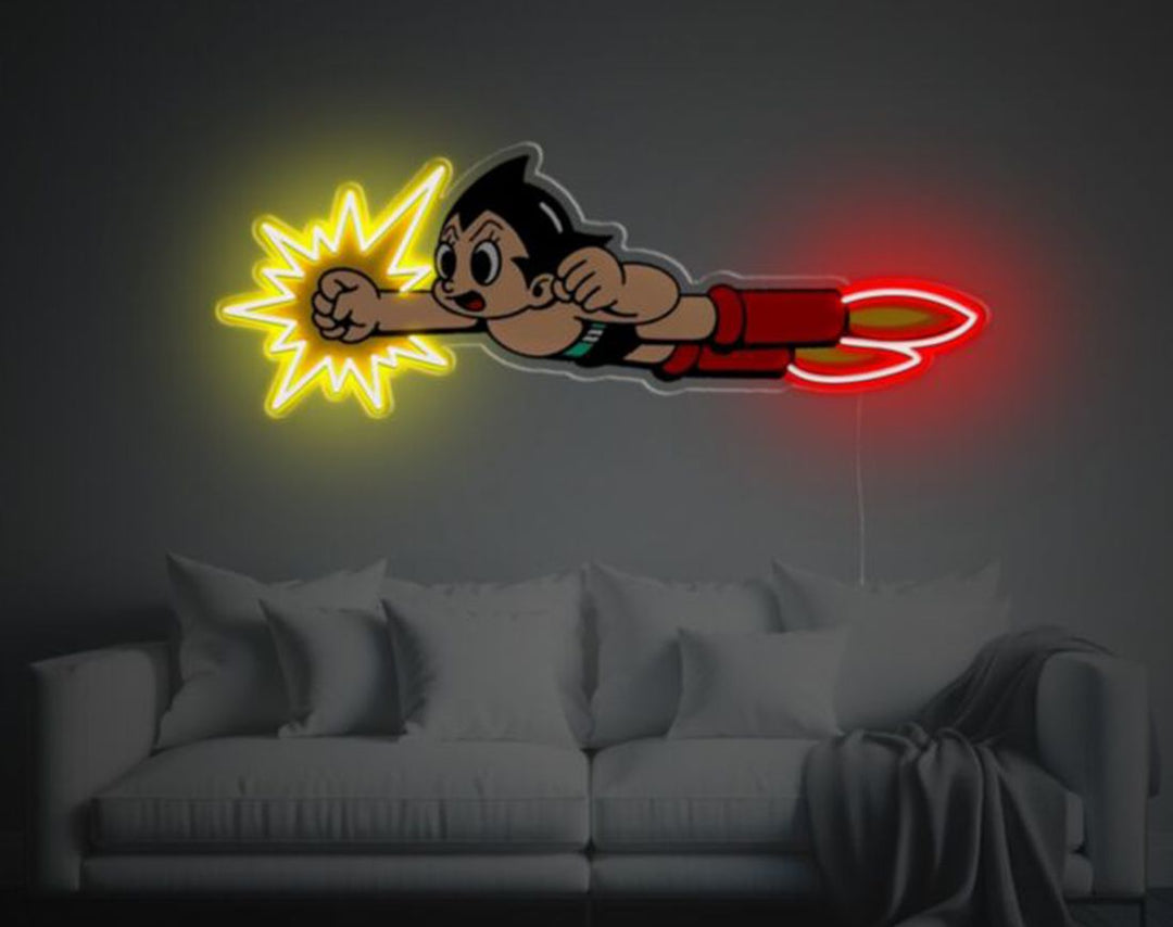 Flying Astro LED Neon Sign by manhattanneons.com – Space motion and cosmic flair lit up.