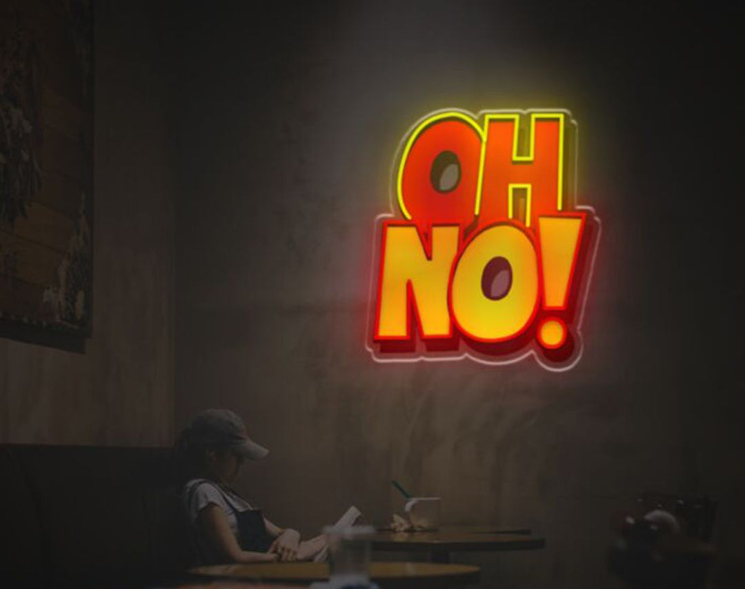Oh NO LED Neon Sign by manhattanneons.com – Dramatic moment captured in glowing neon.