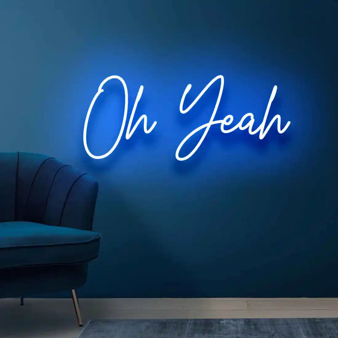 Oh Yeah Neon Sign – light up your room with a fun, personalized vibe - from manhattonneons.com