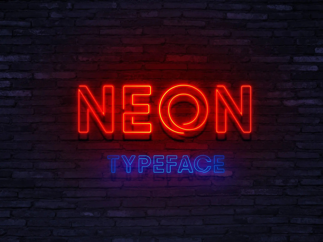 Futuristic Neon Sign Font