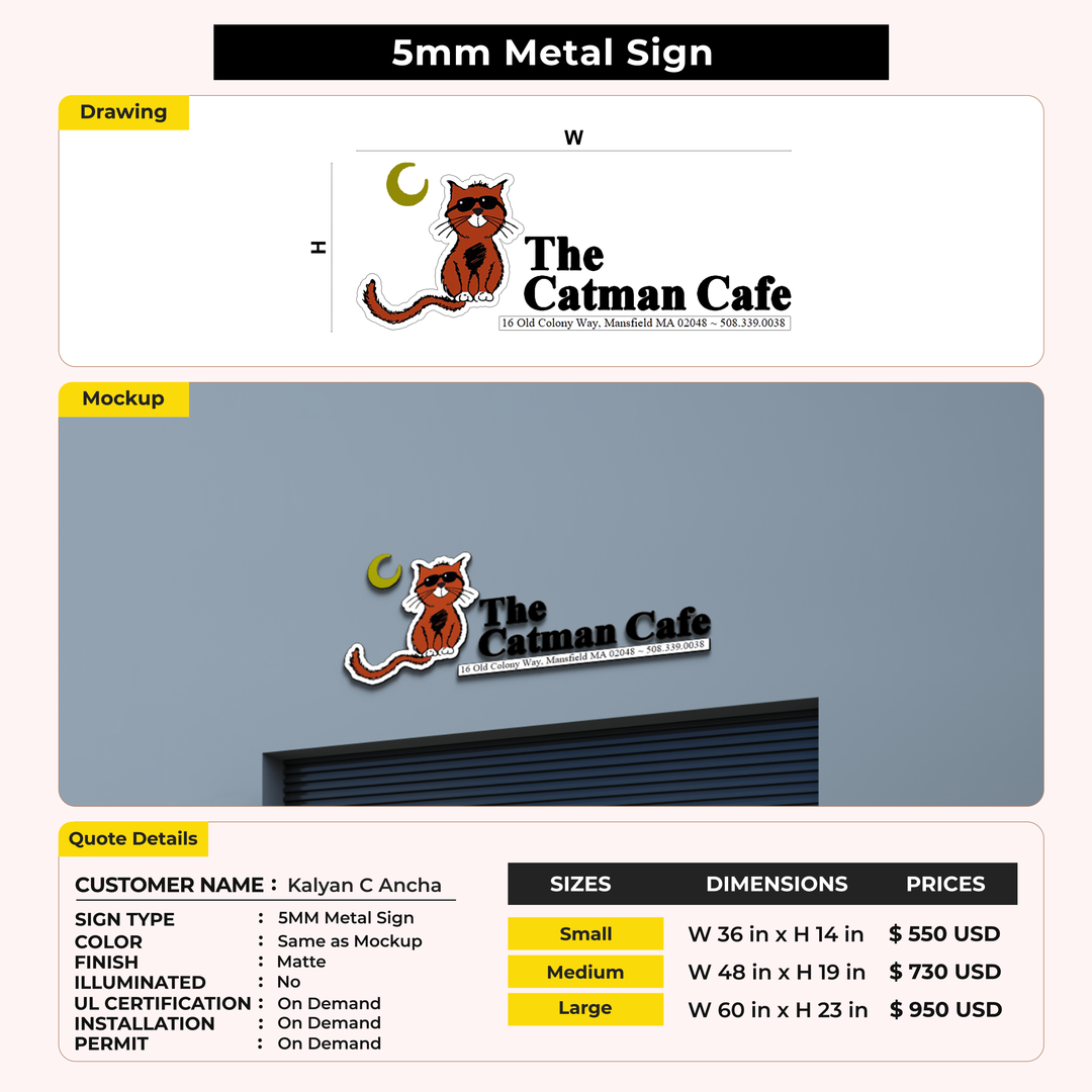 Custom Signs for Kalyan C Ancha