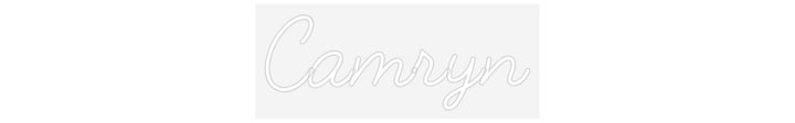 Customized Neon Sign: Camryn