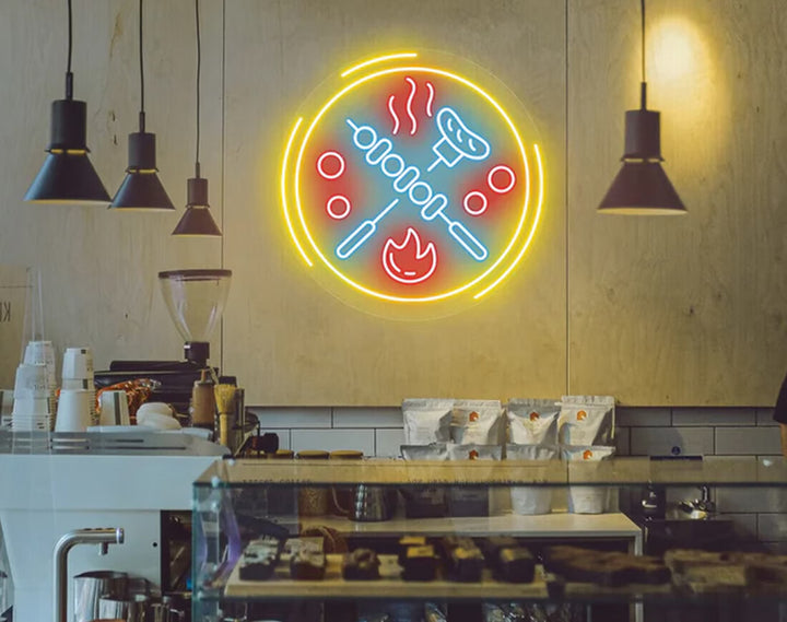 Barbecue LED Neon Sign by manhattanneons.com - Bold neon for BBQ restaurants and grills.