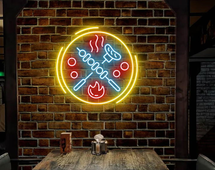 Barbecue LED Neon Sign by manhattanneons.com - Bold neon for BBQ restaurants and grills.