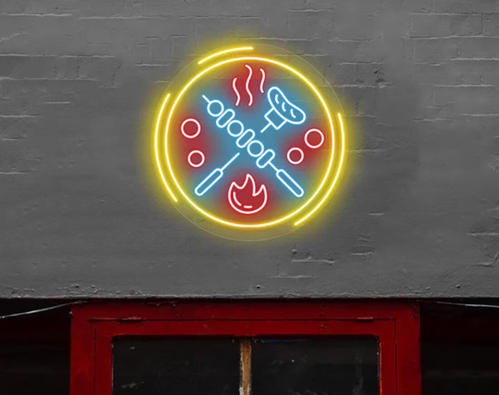 Barbecue LED Neon Sign by manhattanneons.com - Bold neon for BBQ restaurants and grills.