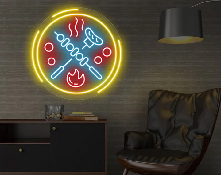 Barbecue LED Neon Sign by manhattanneons.com - Bold neon for BBQ restaurants and grills.