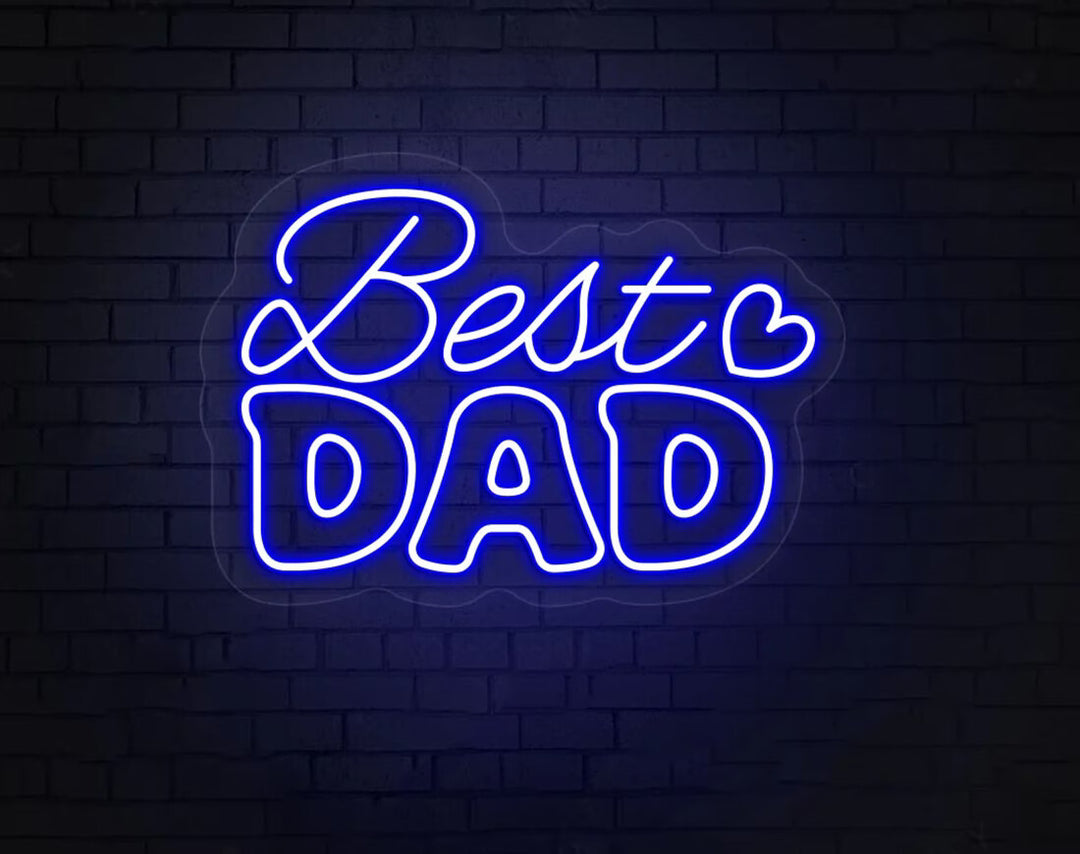 Best Dad Father's Day Neon Sign by manhattanneons.com - Celebrate the best dad with this glowing LED Neon Sign.