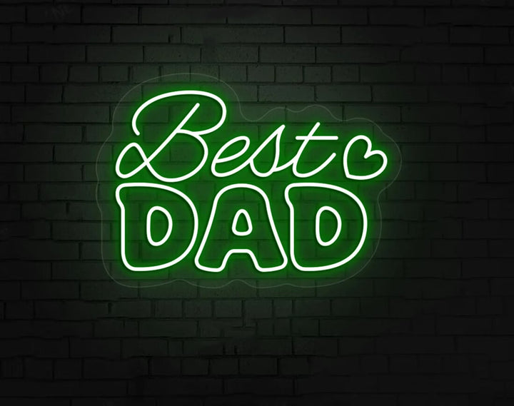 Best Dad Father's Day Neon Sign by manhattanneons.com - Celebrate the best dad with this glowing LED Neon Sign.