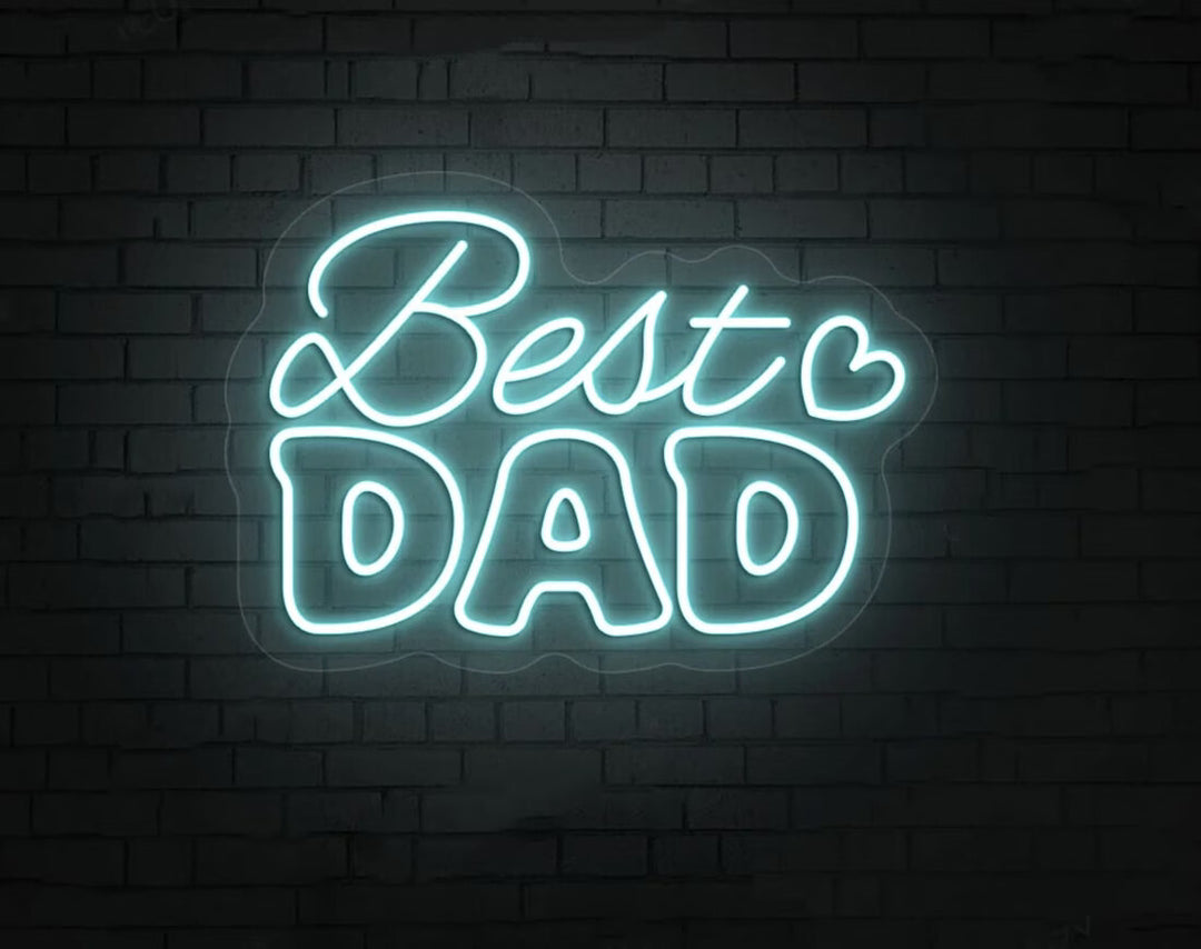 Best Dad Father's Day Neon Sign by manhattanneons.com - Celebrate the best dad with this glowing LED Neon Sign.