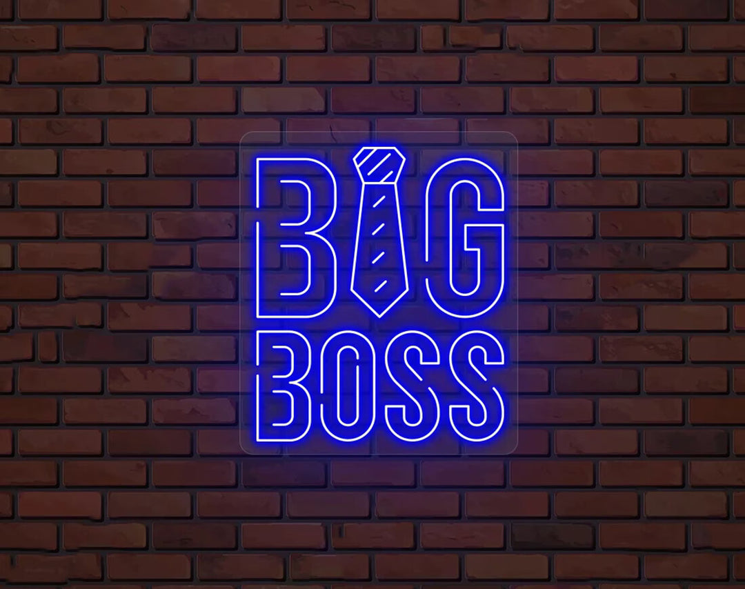 Big Boss Father's Day Neon Sign by manhattanneons.com - Honor the big boss in your life with this stylish LED Neon Sign.