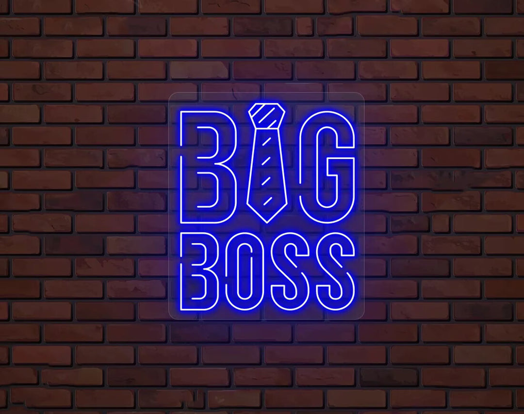 Big Boss Father's Day Neon Sign by manhattanneons.com - Honor the big boss in your life with this stylish LED Neon Sign.