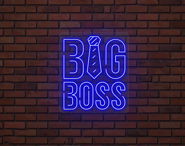 Big Boss Father's Day Neon Sign by manhattanneons.com - Honor the big boss in your life with this stylish LED Neon Sign.