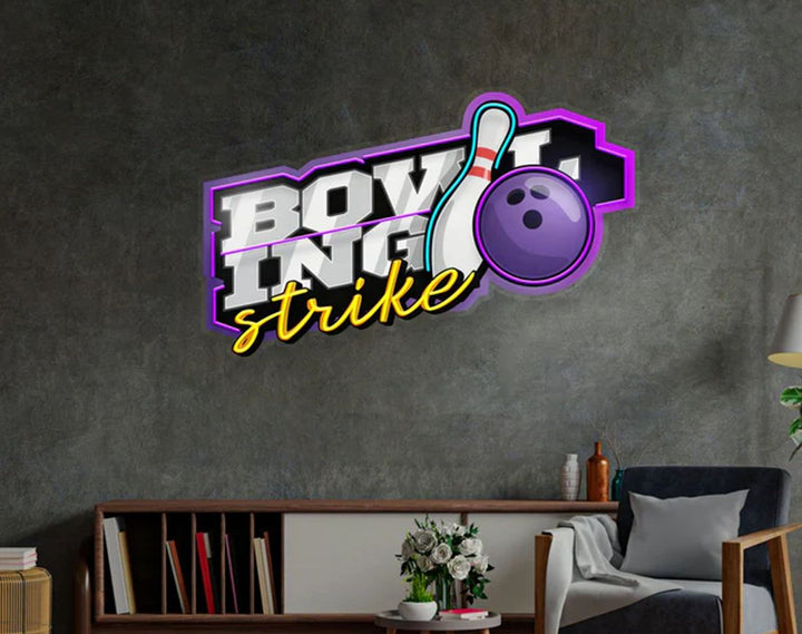 Bowling Strike LED Neon Sign by manhattanneons.com – Neon action for every strike lover.