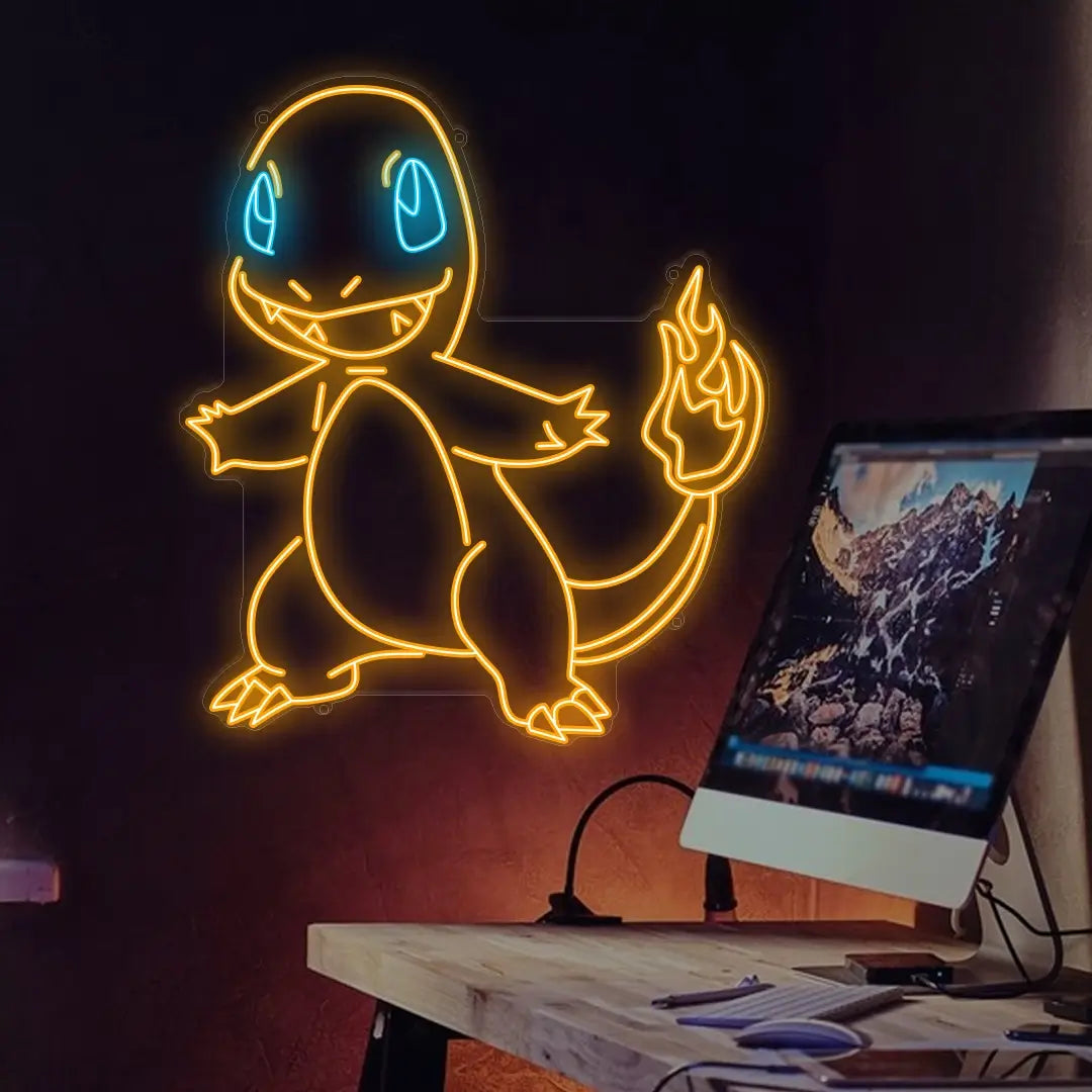 Charmander Neon Sign for Fire-type Pokémon Lovers - ManhattanNeons