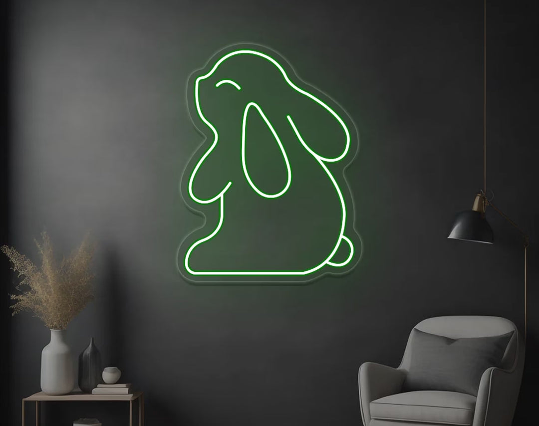 Cute Bunny Easter Neon Sign by manhattanneons.com – An adorable Easter neon sign for festive vibes.