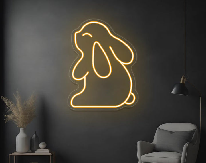 Cute Bunny Easter Neon Sign by manhattanneons.com – An adorable Easter neon sign for festive vibes.