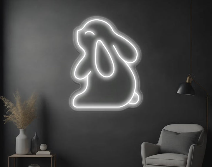 Cute Bunny Easter Neon Sign by manhattanneons.com – An adorable Easter neon sign for festive vibes.