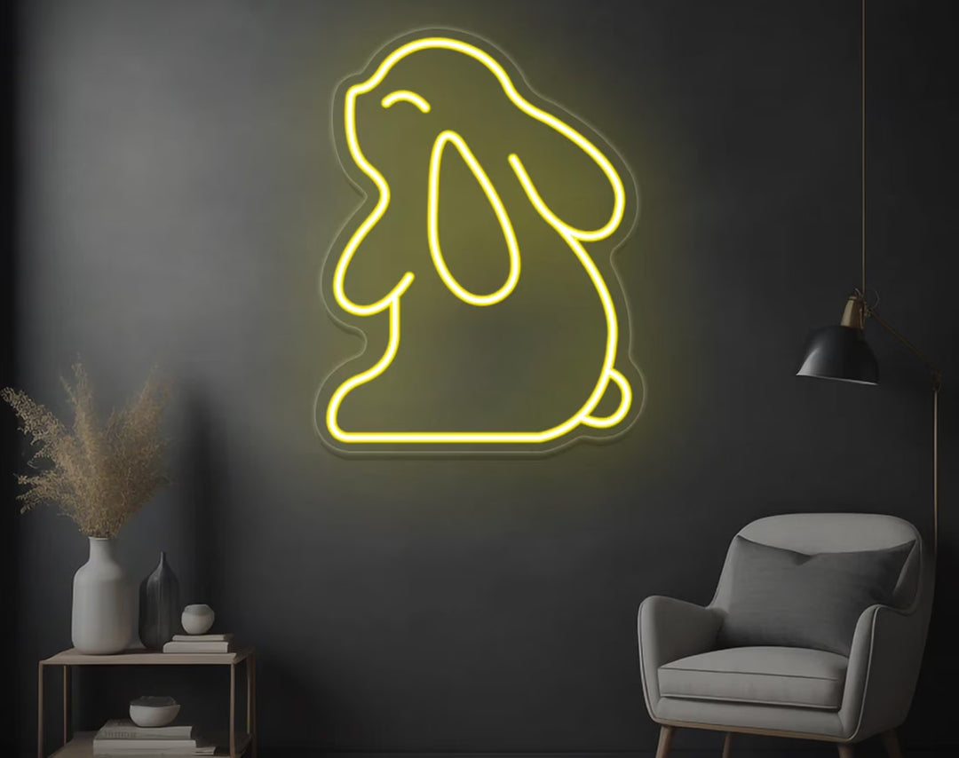 Cute Bunny Easter Neon Sign by manhattanneons.com – An adorable Easter neon sign for festive vibes.