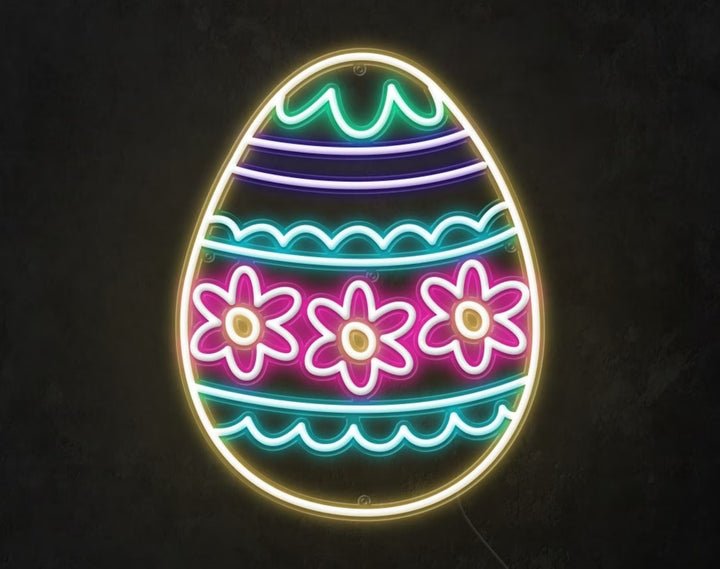 Flower Design Easter Egg Neon Sign by manhattanneons.com – A floral touch to your Easter décor.