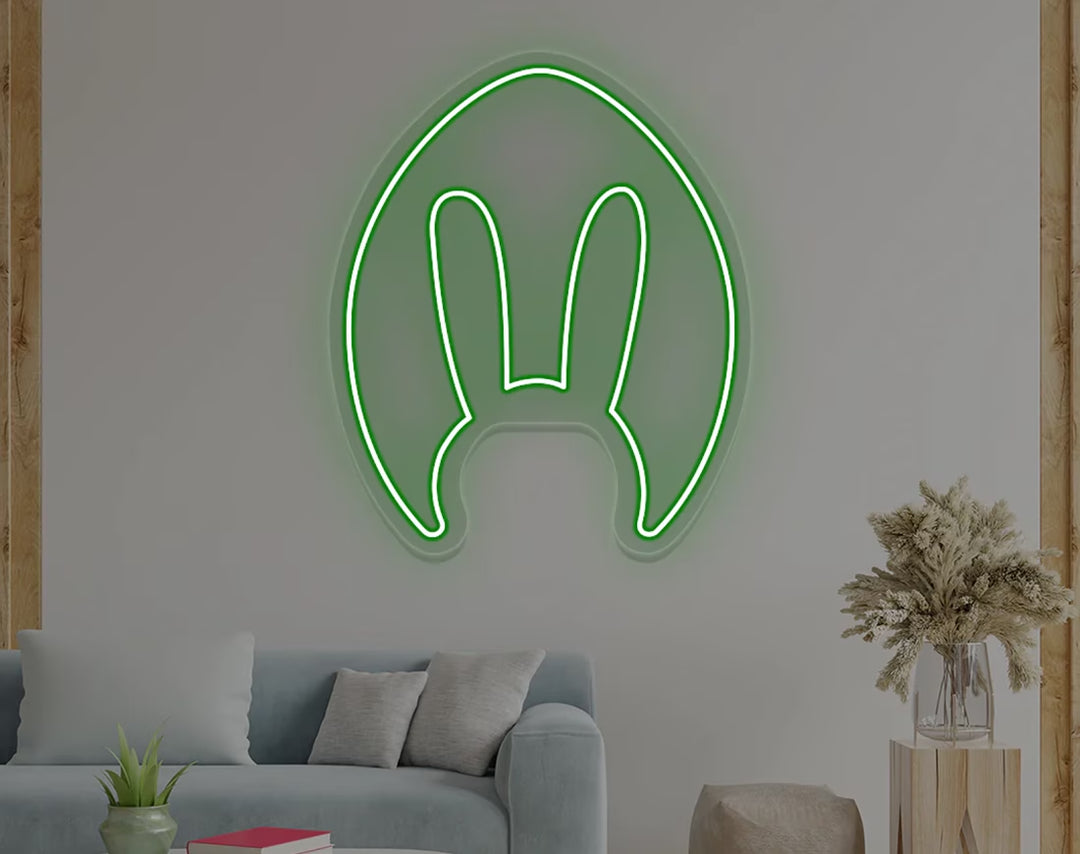 Bunny Egg Shape Easter Neon Sign by manhattanneons.com – A charming neon addition for Easter.