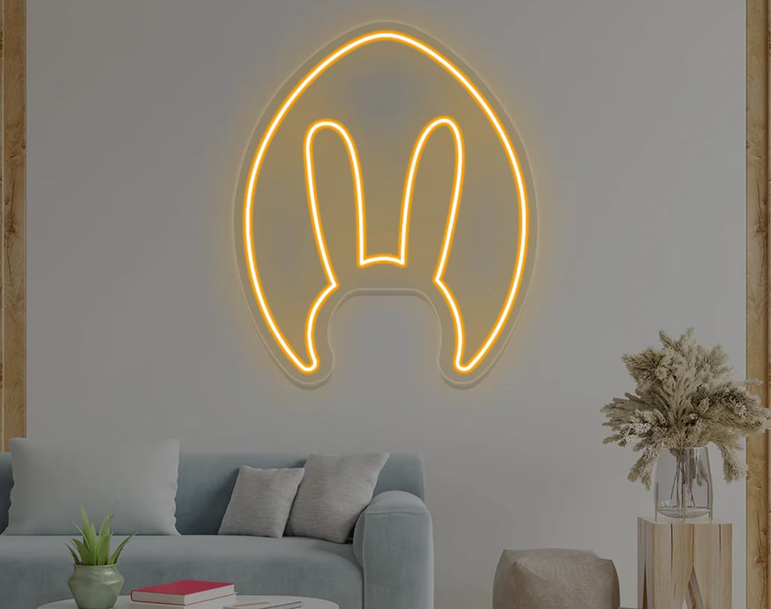 Bunny Egg Shape Easter Neon Sign by manhattanneons.com – A charming neon addition for Easter.