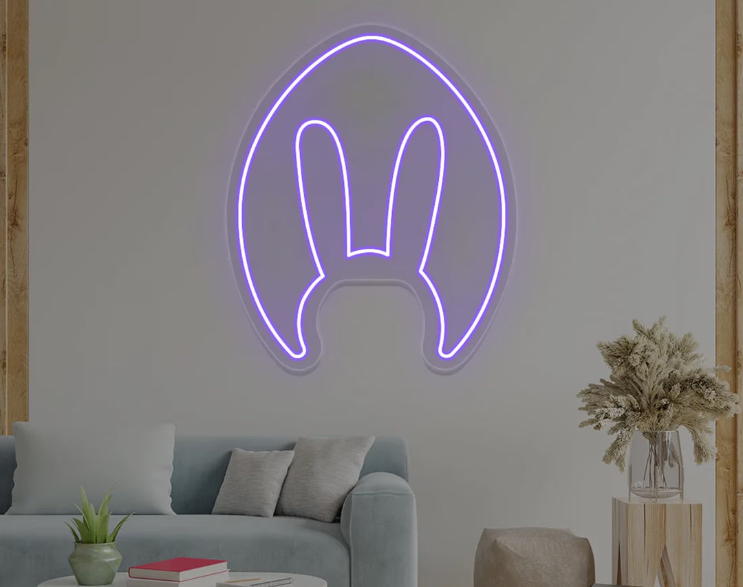 Bunny Egg Shape Easter Neon Sign by manhattanneons.com – A charming neon addition for Easter.