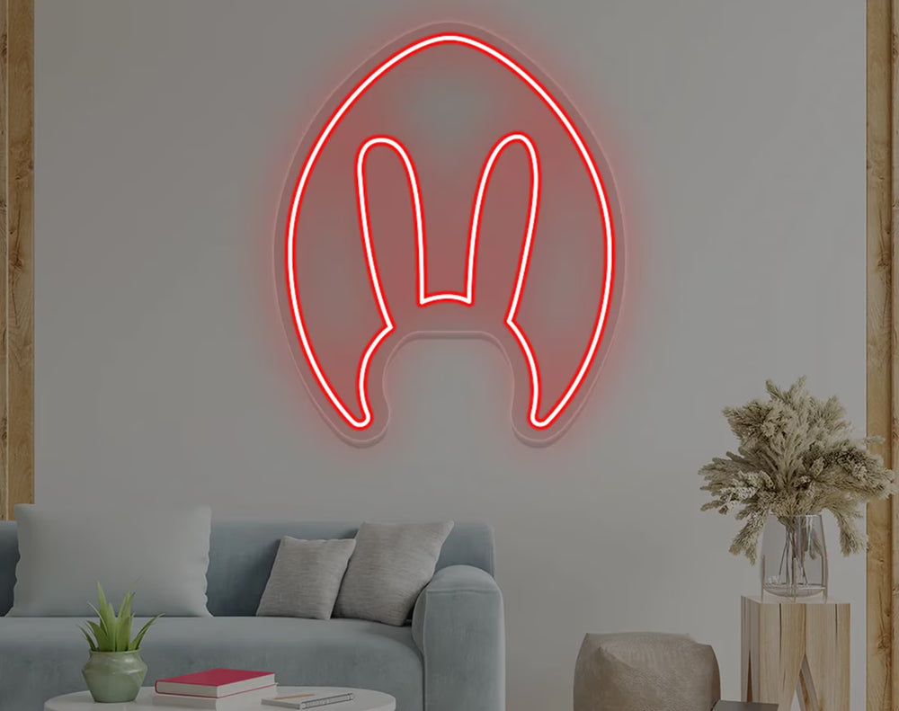 Bunny Egg Shape Easter Neon Sign by manhattanneons.com – A charming neon addition for Easter.