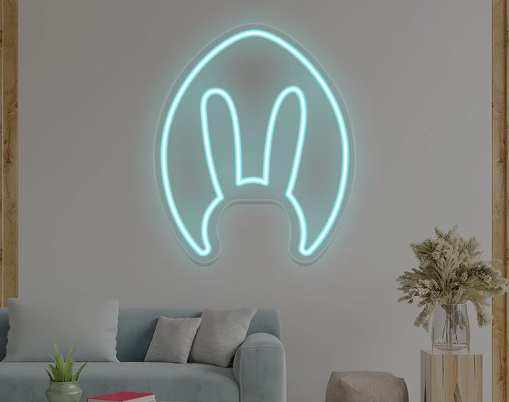 Bunny Egg Shape Easter Neon Sign by manhattanneons.com – A charming neon addition for Easter.