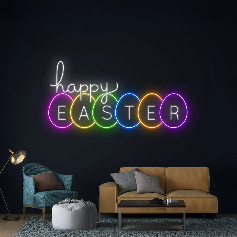 Easter Neon Sign Room Wall Decor by manhattanneons.com – A radiant Easter religious neon sign.