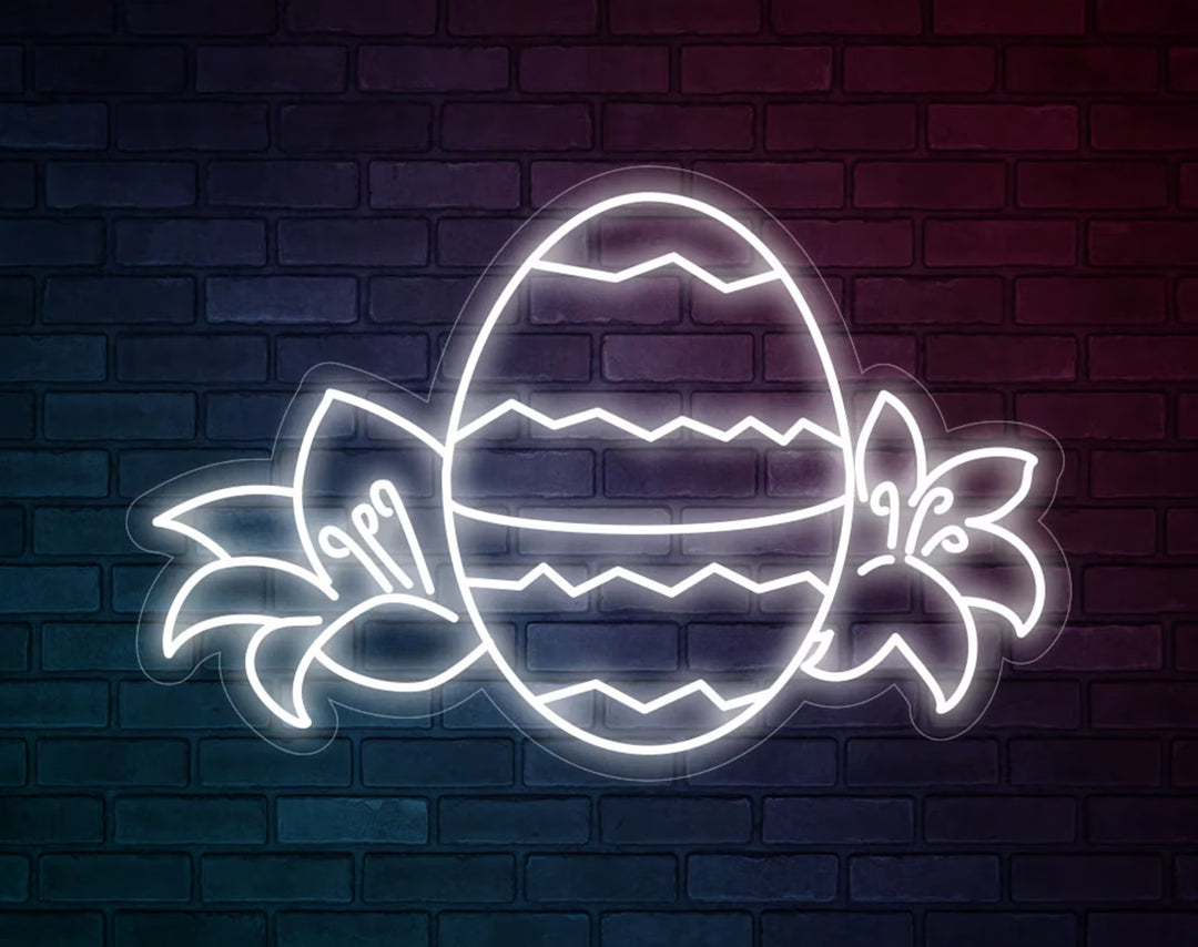 Colorful Egg Flowers Easter Neon Sign by manhattanneons.com – A vibrant floral Easter egg design.