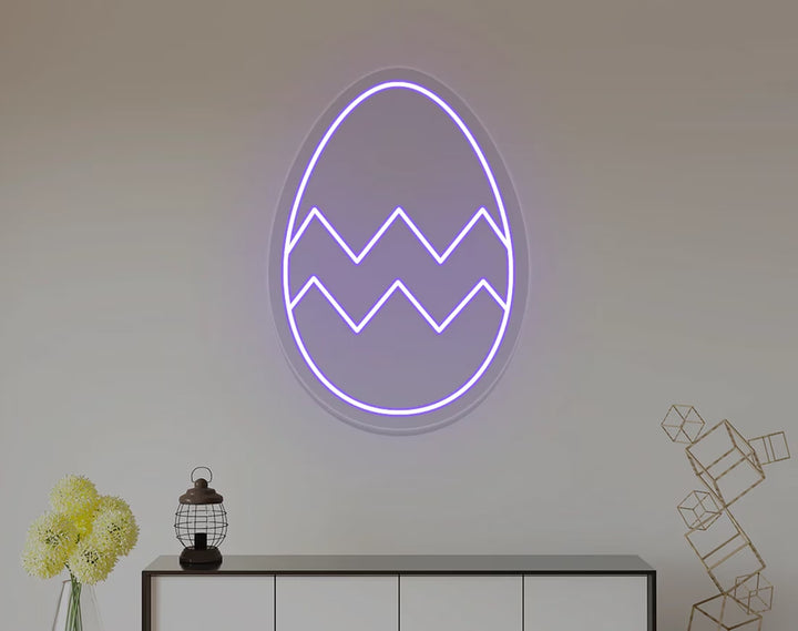 Easter Egg Minimal Design Neon Sign by manhattanneons.com – A sleek and modern Easter neon.