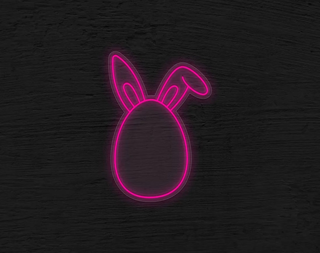 Bunny Egg Head Easter Neon Sign by manhattanneons.com – A fun Easter bunny neon with an egg-shaped head.