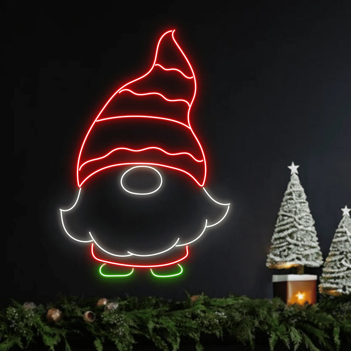 Elf Santa Neon Sign by manhattanneons.com - Add a festive and whimsical touch to your holiday décor with