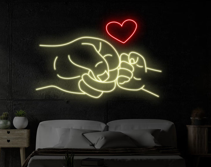 Father And Son Hand Neon Sign by manhattanneons.com - Celebrate the bond between father and son with this LED Neon Sign.