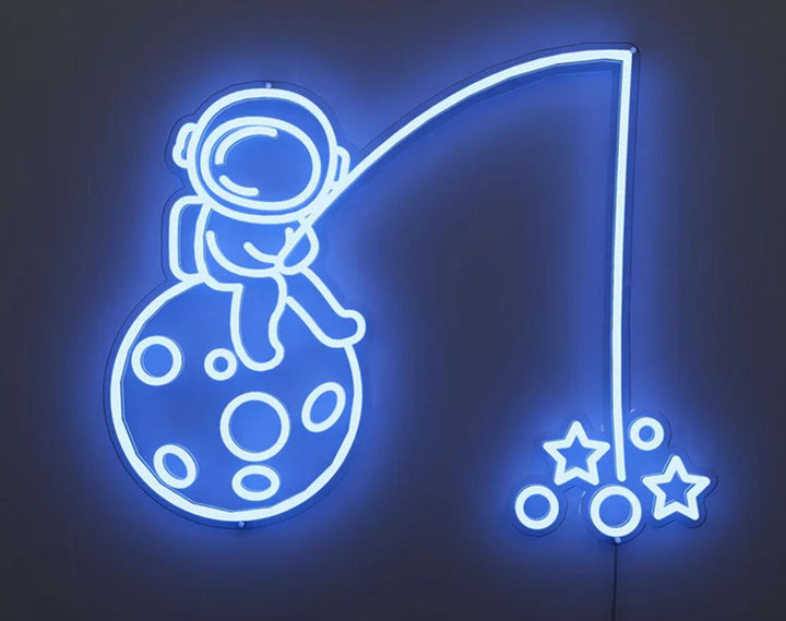Fishing The Stars LED Neon Sign by manhattanneons.com - Catching dreams in neon light.