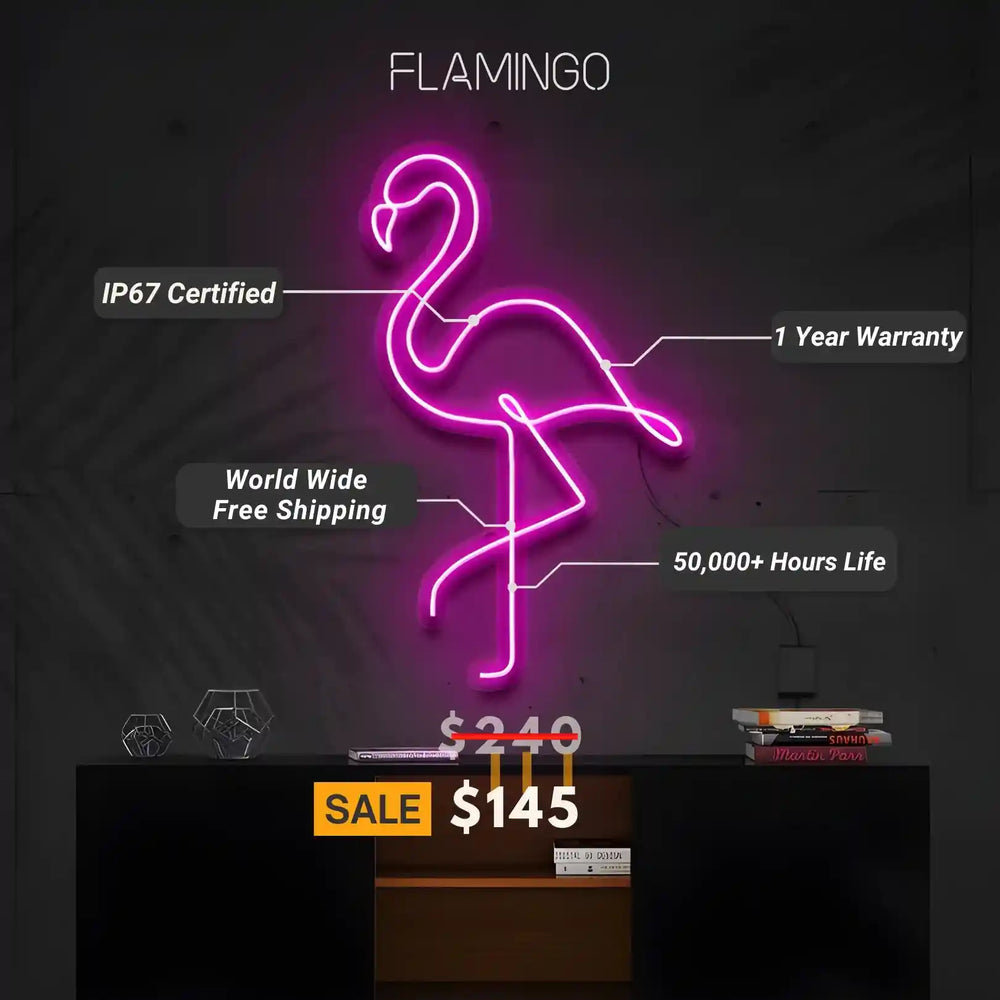 Flamingo Neon Sign | Illuminate Your Space with Tropical Charm - from manhattonneons.com.