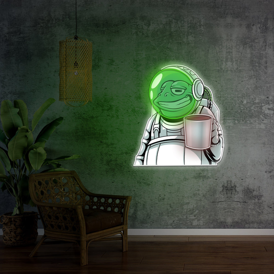 Frog Astronaut Star LED Neon Art | Light Up Your Space ManhattanNeons
