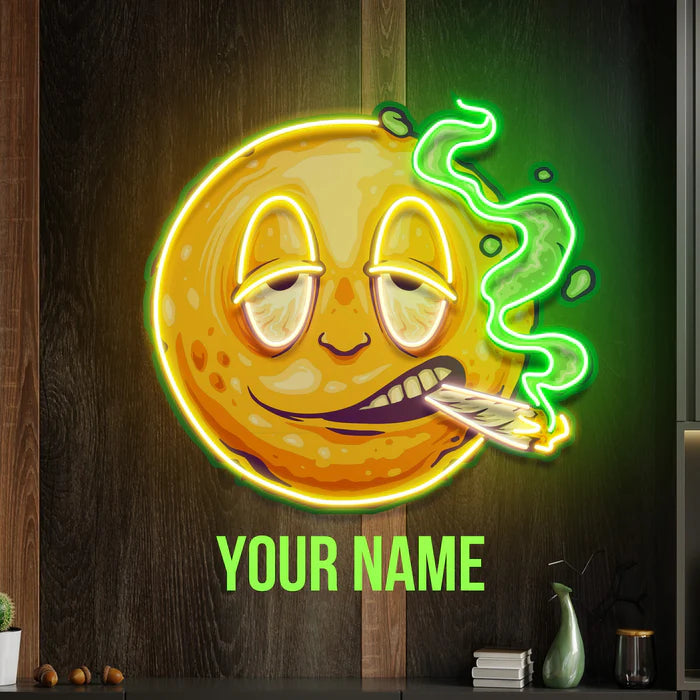 Featuring a funny smiley face UV art led neon sign light up your space - manhattanneons.com