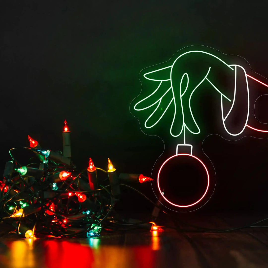 Grinch Stealing Christmas Decor - Enchanting Holiday Glow - from manhattonneons.com.