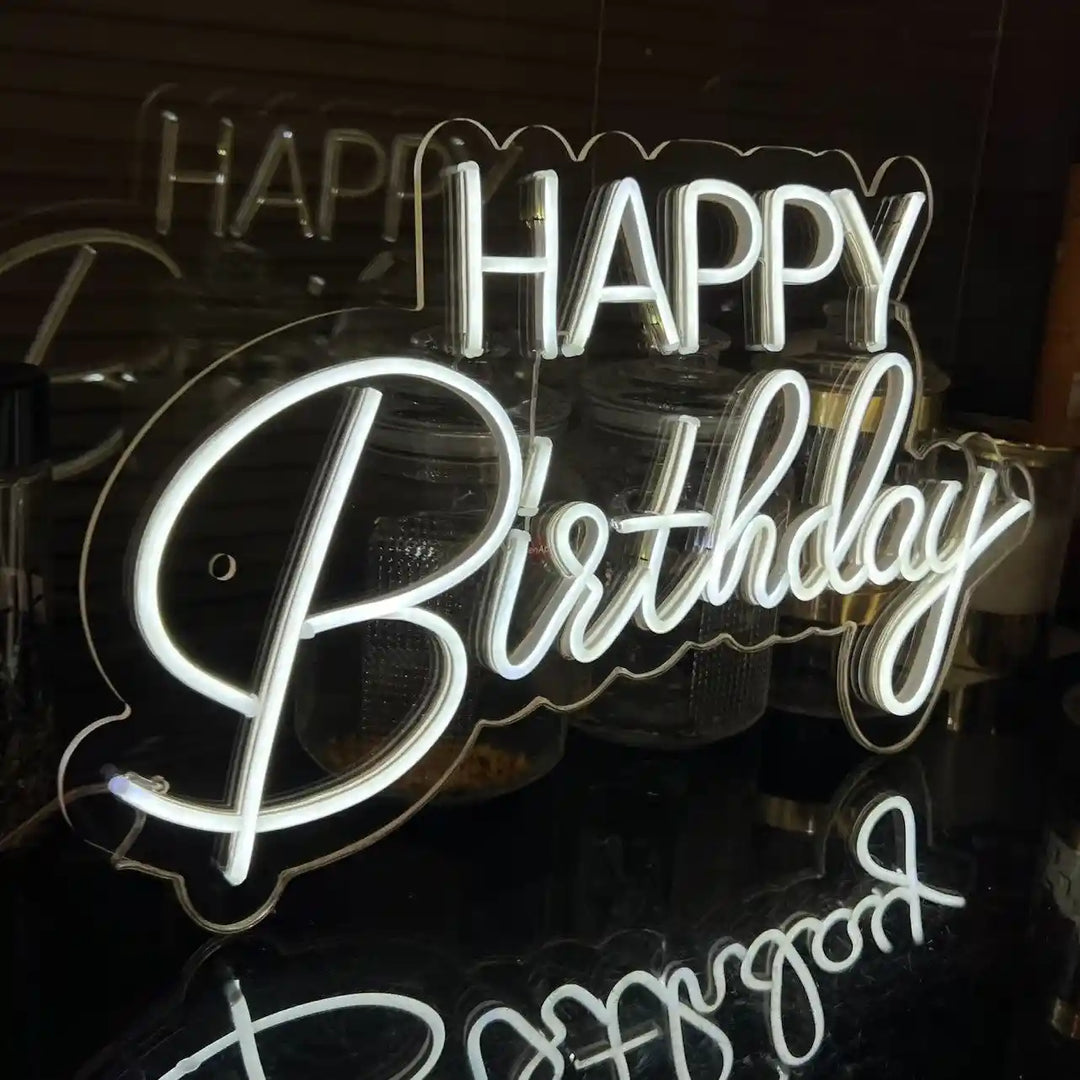 Happy Birthday Neon Sign | Radiant Celebration Illumination - from manhattonneons.com.