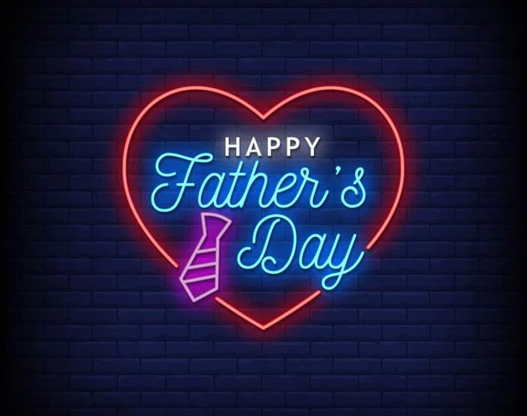 Happy Father's Day with Heart Neon Sign by manhattanneons.com - Show your love with this heartfelt LED Neon Sign.