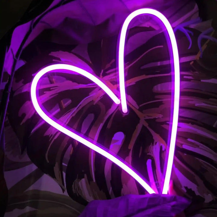 Heart Neon LED Sign, a glowing symbol of love and joy for weddings - from manhattonneons.com.