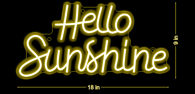 Hello Sunshine Neon Sign ManhattanNeons