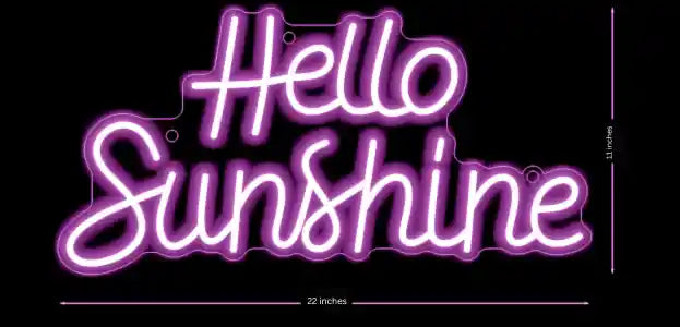 Hello Sunshine Neon Sign - Embrace the Golden Rays - from manhattonneons.com.