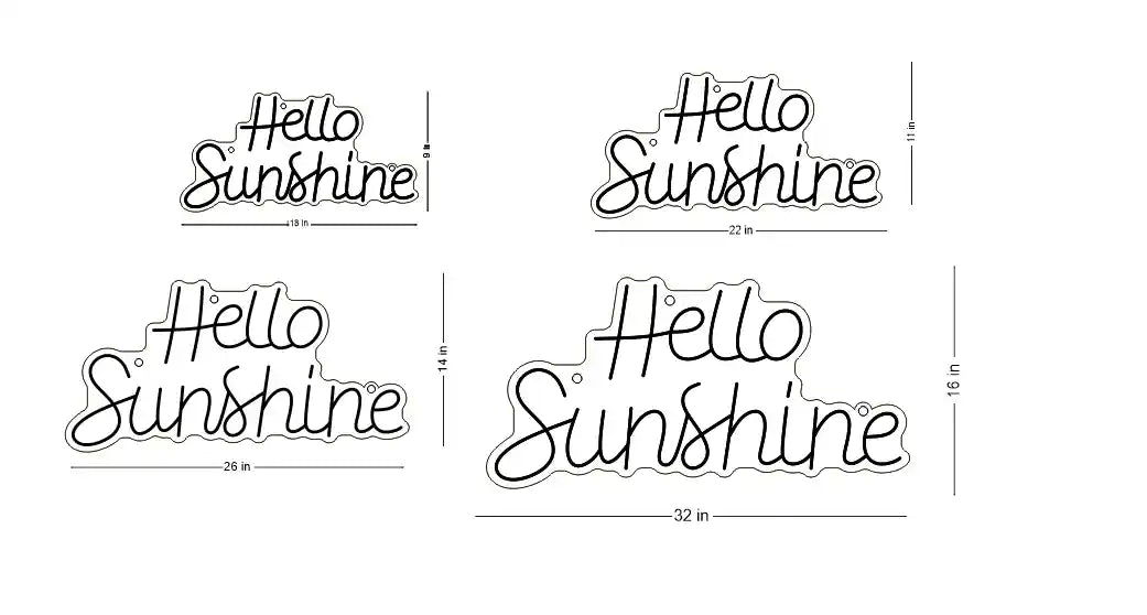 Hello Sunshine Neon Sign - Embrace the Golden Rays - from manhattonneons.com.