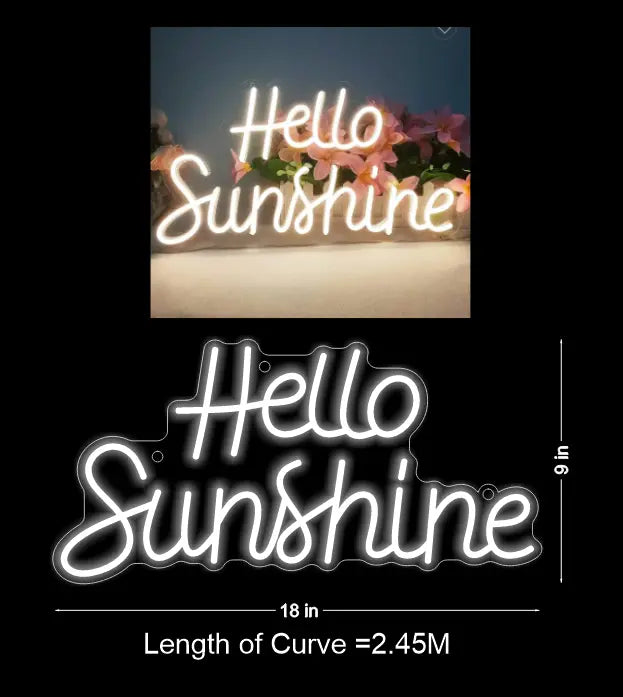 Hello Sunshine Neon Sign ManhattanNeons