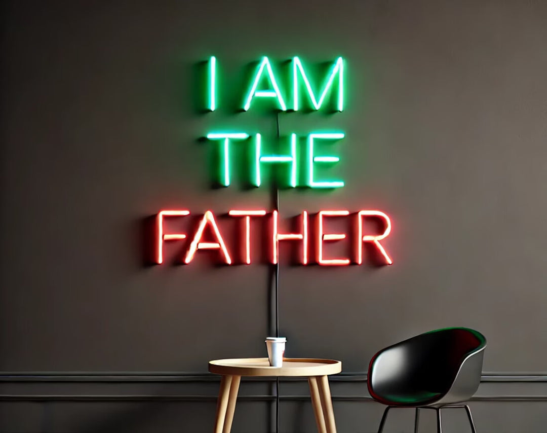 I Am the Father Neon Sign by manhattanneons.com - A bold and proud LED Neon Sign for Father's Day.