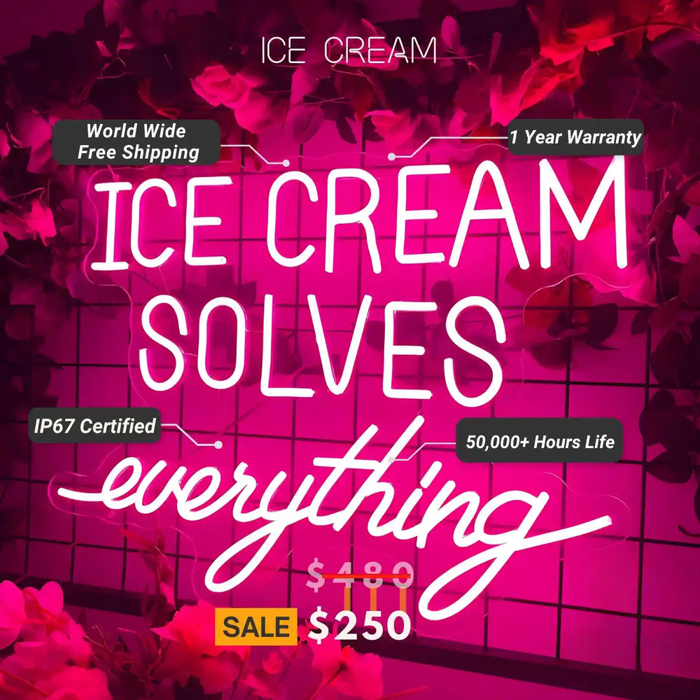Ice Cream Neon Sign | Add a Deliciously Cool Touch to Your Space - from manhattonneons.com.