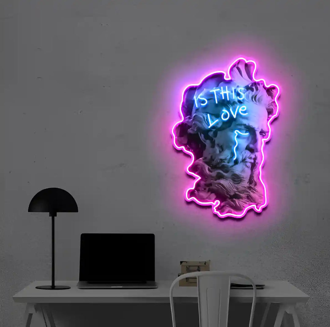 Is This Love UV Printed Acrylic Artwork - Unleash the Radiance of Eternal Affection! - from manhattonneons.com.