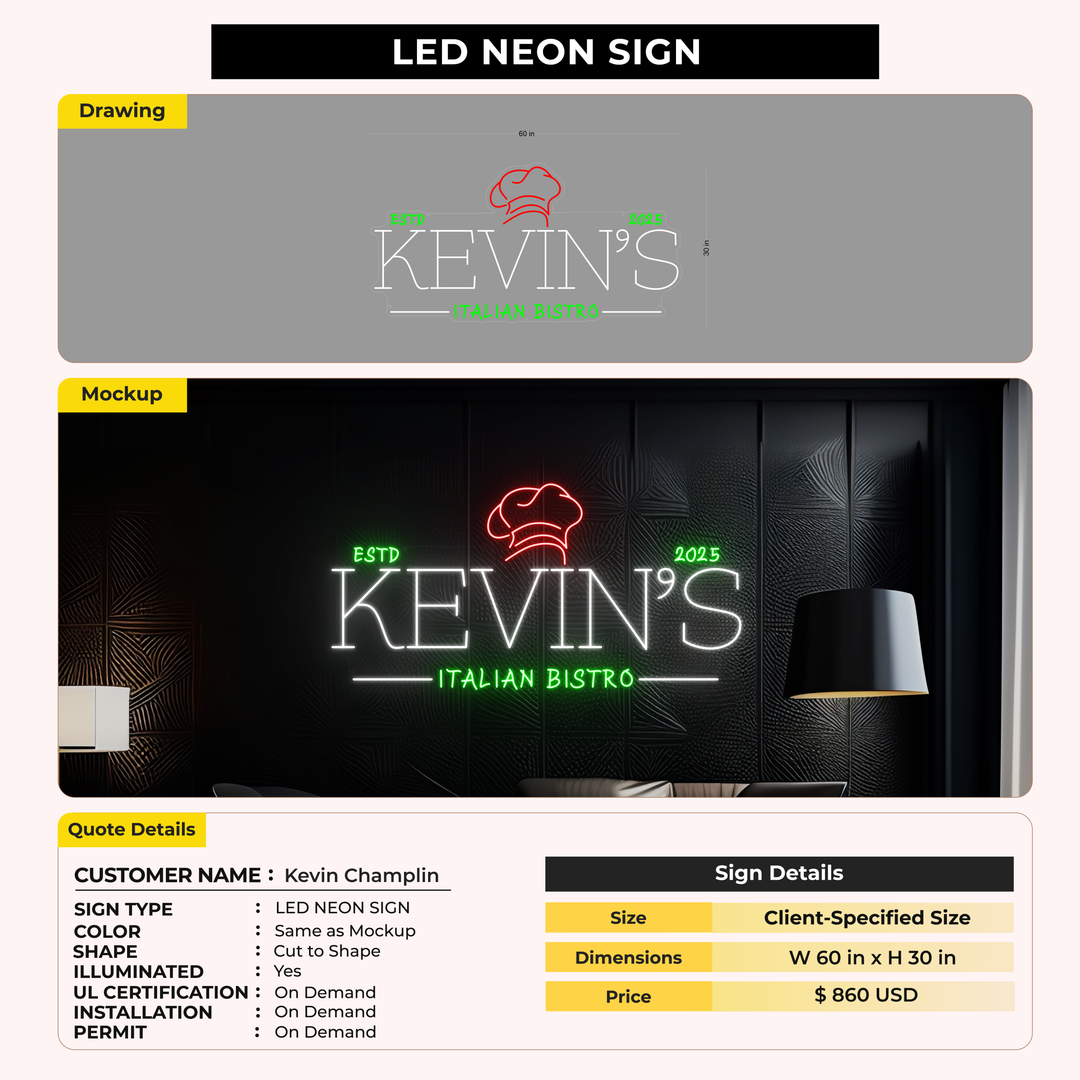 Custom Signs For Kevin Champlin